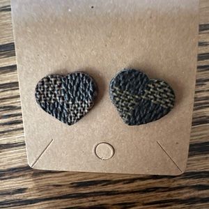 NWOT Earrings With Louis Vuitton Damier Ebene Canvas